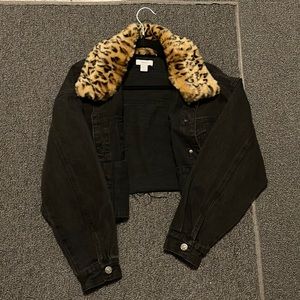 Cheetah Jean Jacket